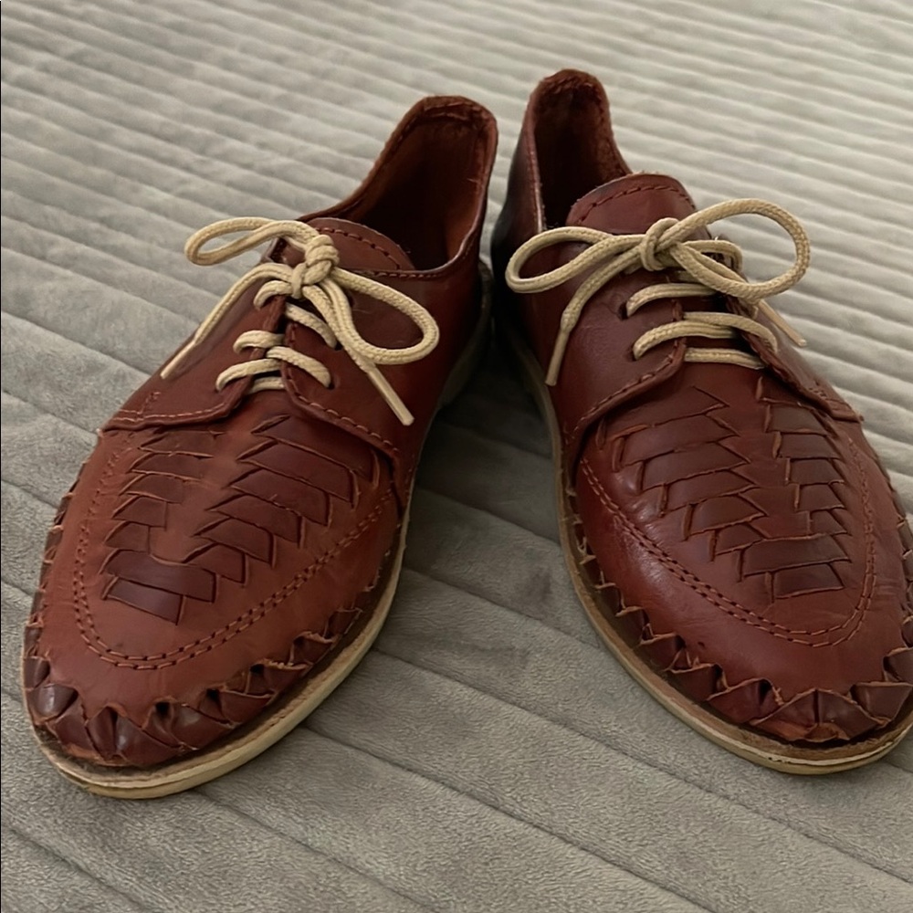 Brown Leather Boys Shoes/loafers